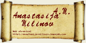 Anastasija Milinov vizit kartica